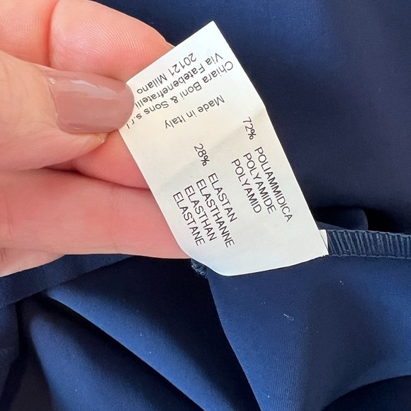 Chiara Boni Navy Shami Sleeveless Midi Dress NWT - Picture 13 of 16